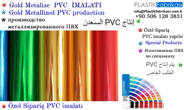 Gold Renkli Metalize PVC imalatı 3
