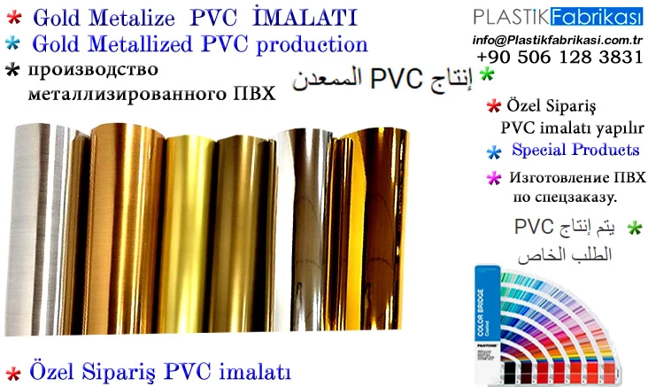 Gold Renkli Metalize PVC imalatı 6