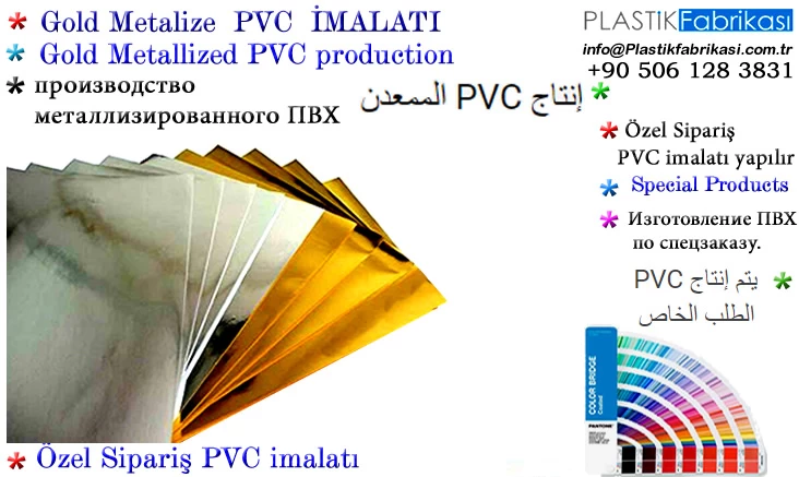 Gold Renkli Metalize PVC  9