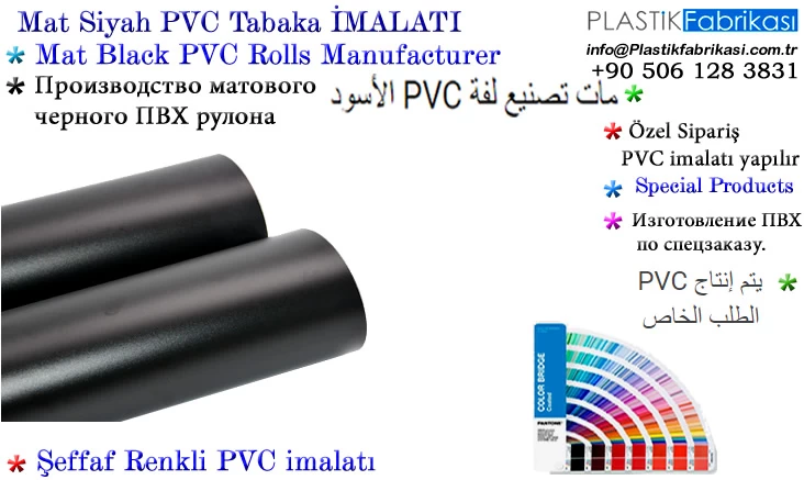 Mat Siyah PVC Rulo