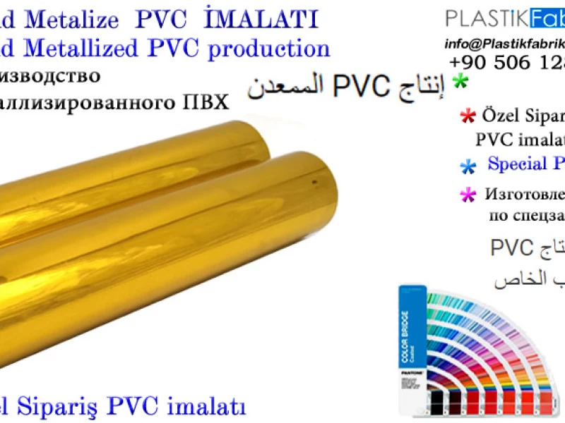 Gold Renkli Metalize PVC imalatı 2