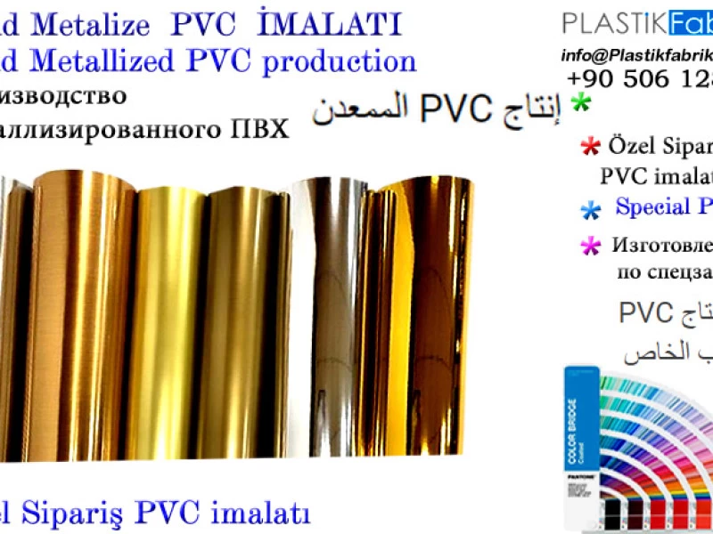 Gold Renkli Metalize PVC imalatı 6