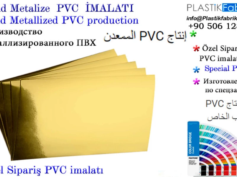Gold Renkli Metalize PVC  10